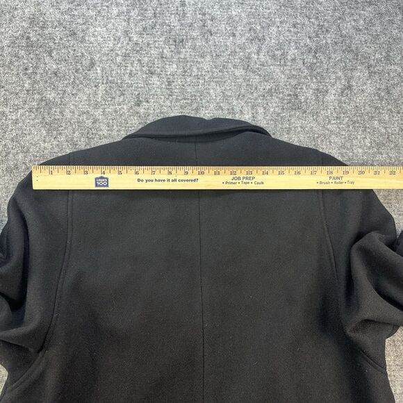 Vintage Coat Woman Large Black Long Trench Union Made in USA Miss New Yorker - Picture 13 of 15